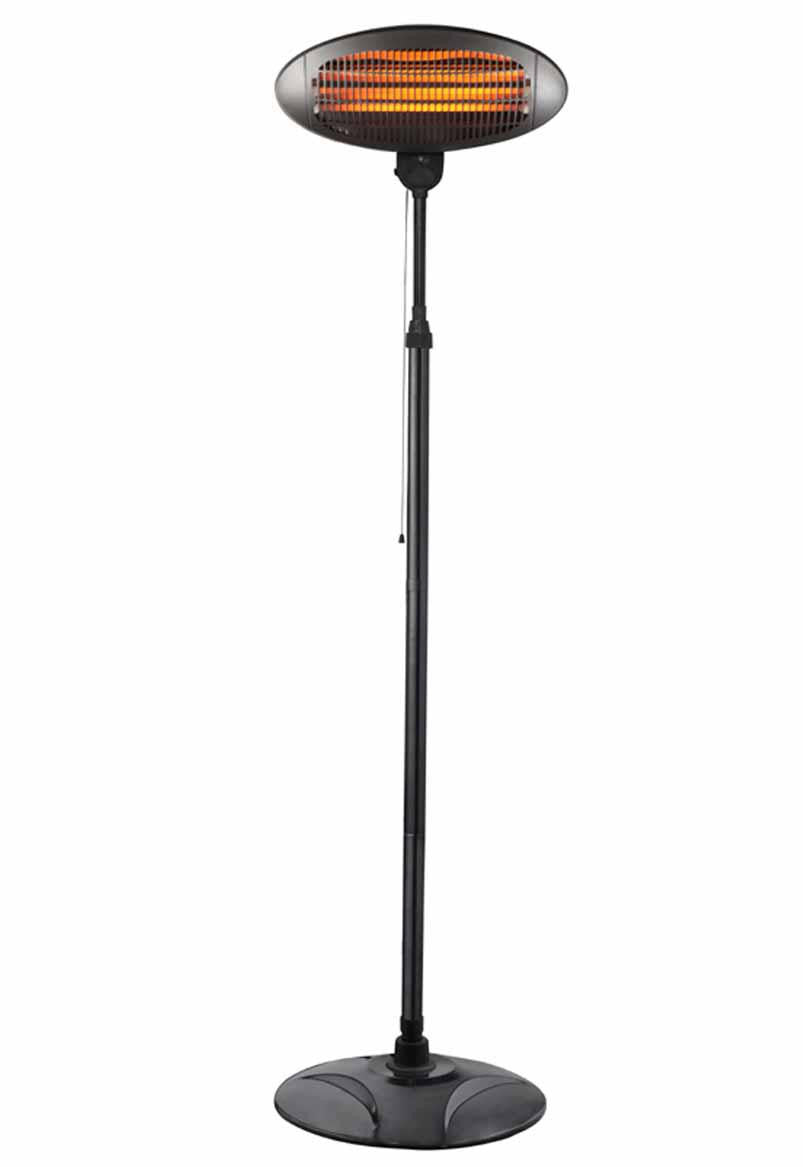 Säädettävä Parvekelämmitin / Terassilämmitin Kvartsi Jalalla 2000W IP34