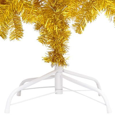 Joulukuusi LED-valoilla ja palloilla kulta 150cm