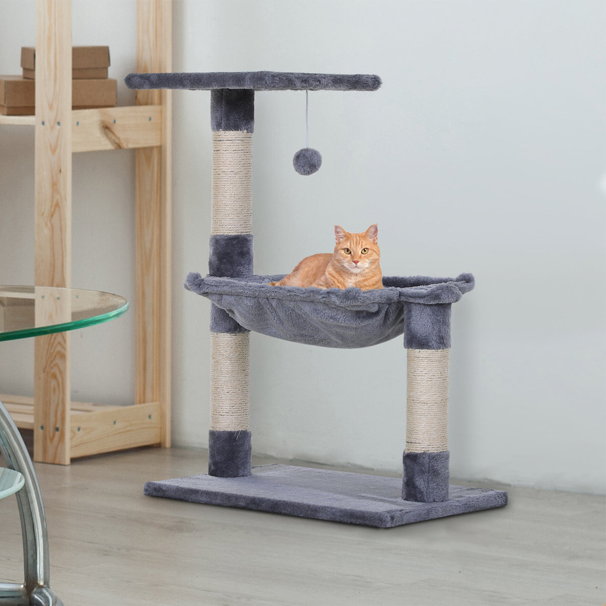Kattklösstativ med hängmatta 70 cm