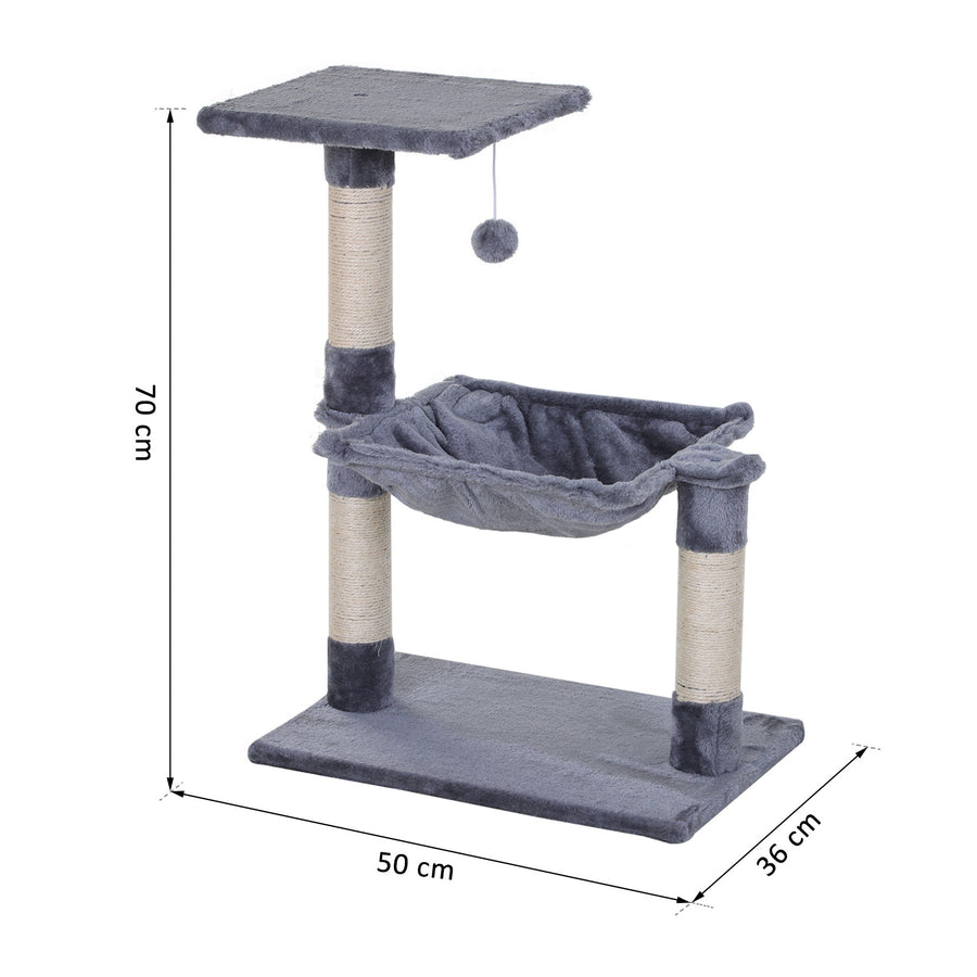 Kattklösstativ med hängmatta 70 cm