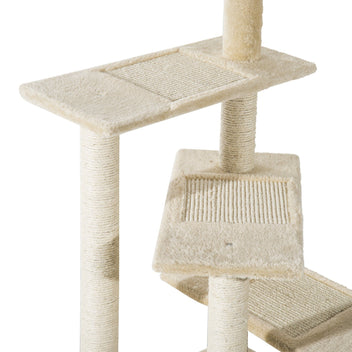 Kattklätterträd med 4 plattformar, 100 cm