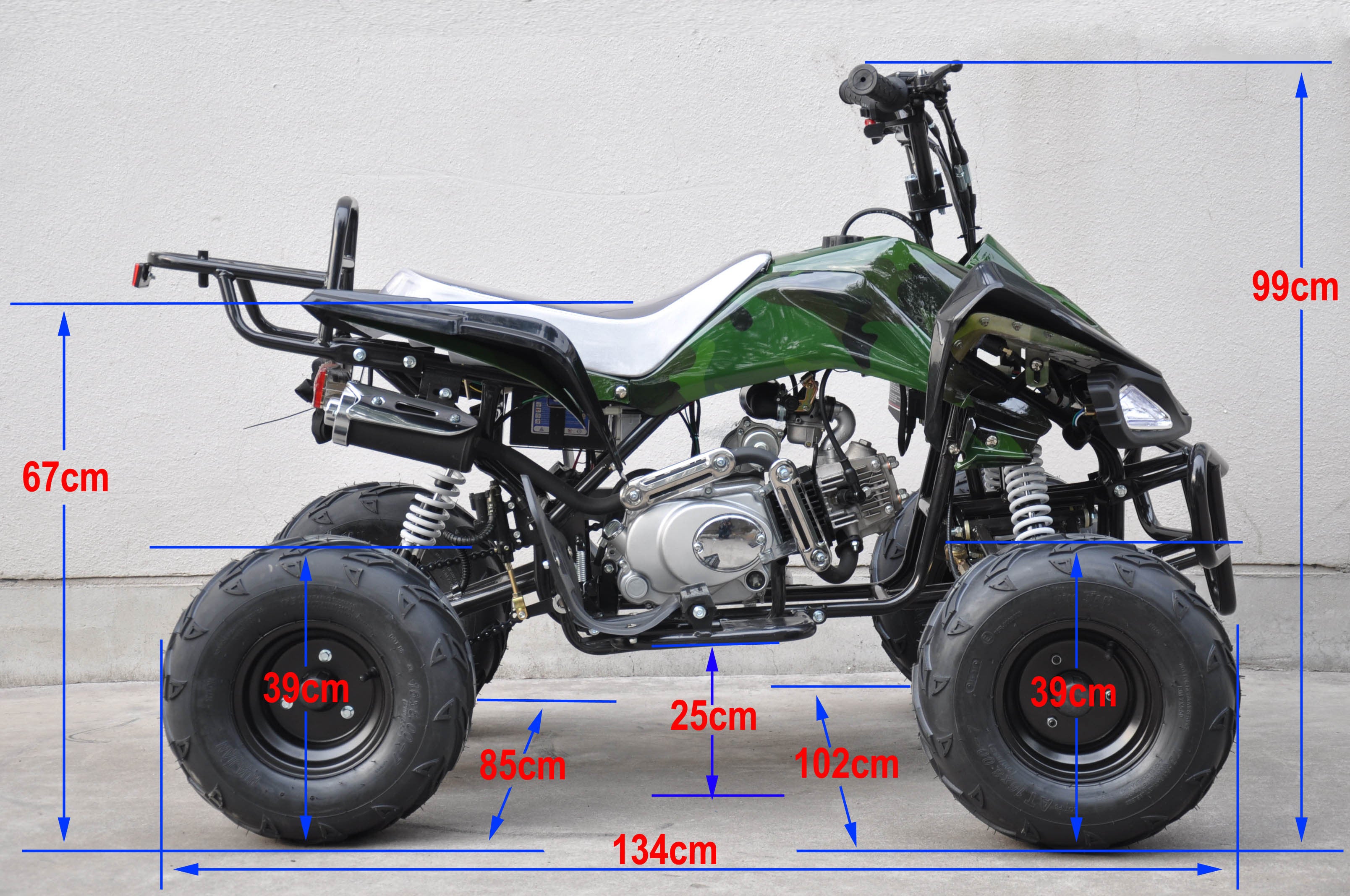 POHJOLA MOTORS Minimönkijä 110CC 1+1, musta-vihreä