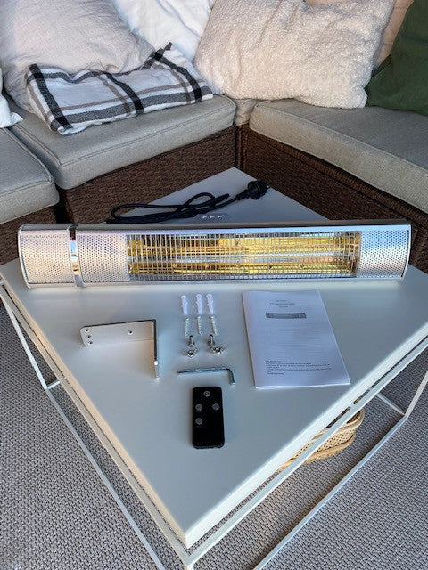 Terrassvärmare / Infraröd värmare / Balkongvärmare Fjärrkontroll 2000 W IP65