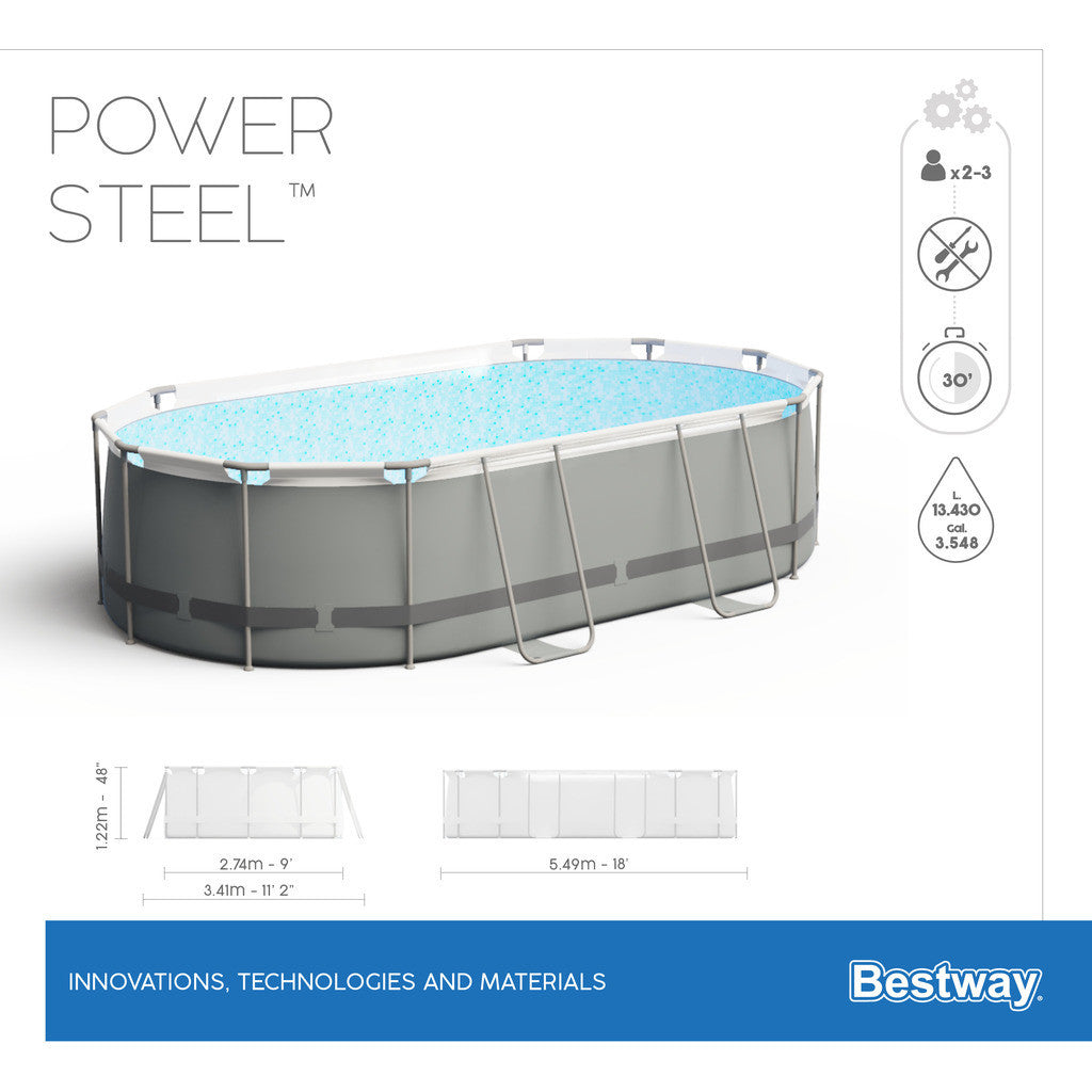 Uima-allassetti Bestway Power Steel 549 x 274 x 122 CM