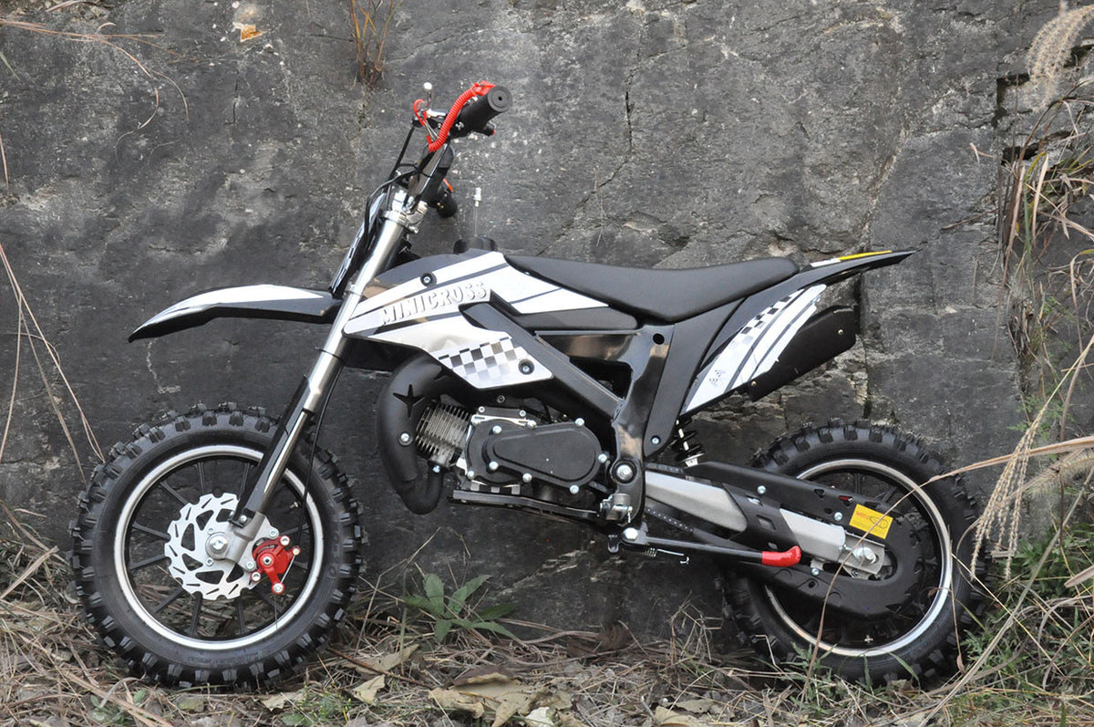 Minikrossi 49cc – 2,5 kW, automaattivaihteisto, levyjarrut
