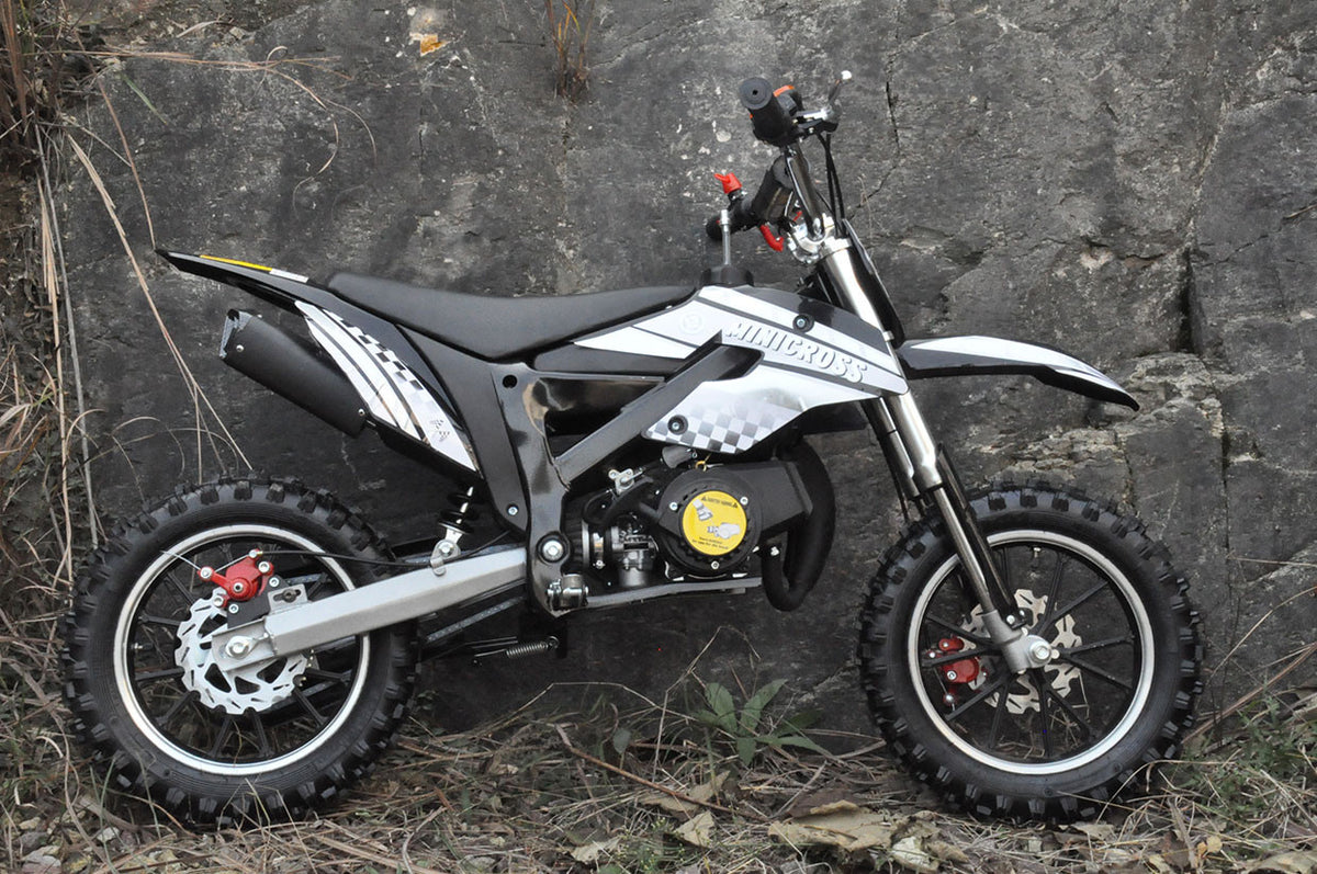 Minikrossi 49cc – 2,5 kW, automaattivaihteisto, levyjarrut