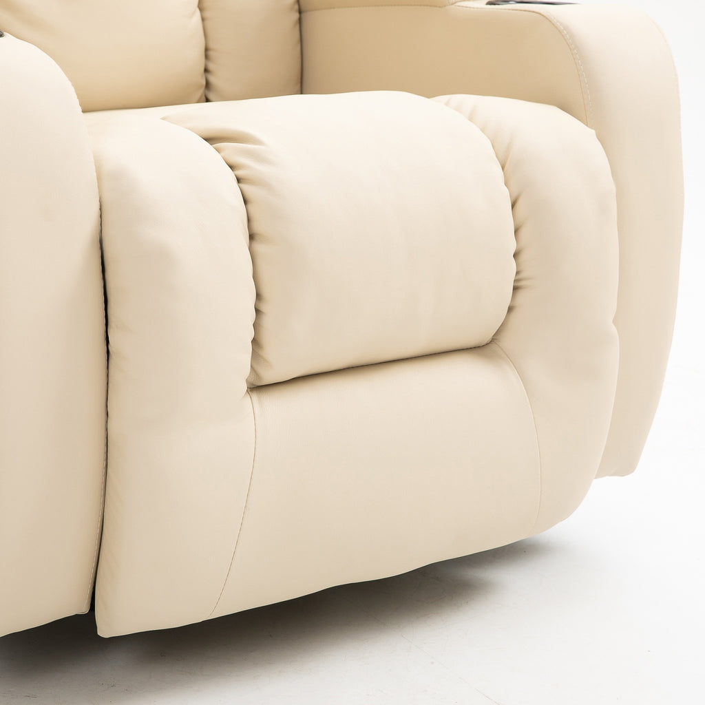 Hierova TV-nojatuoli lämmitystoiminnolla, Beige