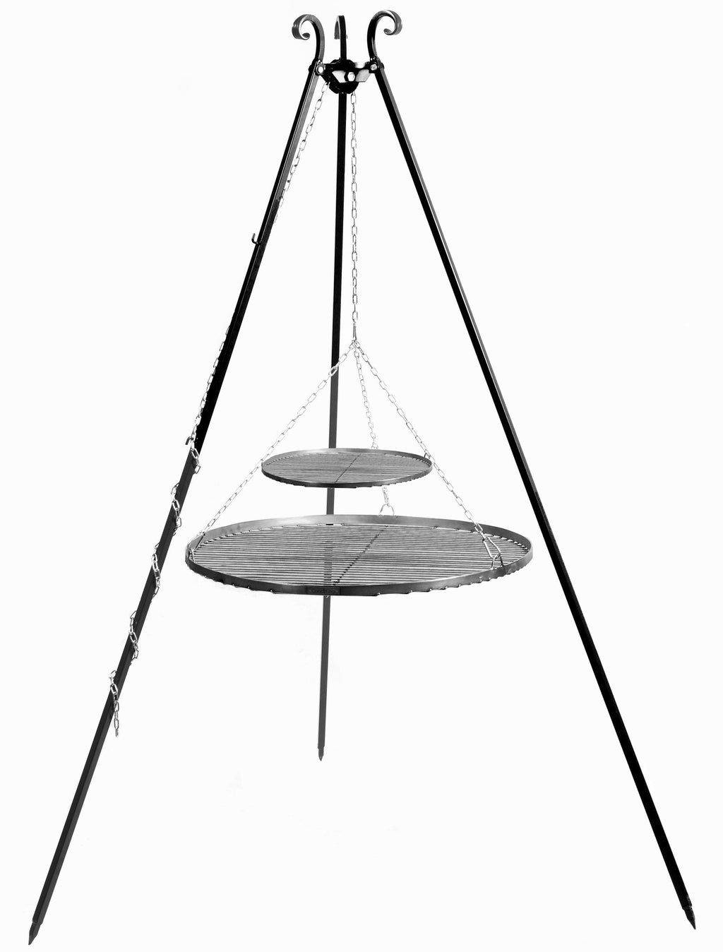 180 cm Tripod grilliteline & 2 grilliritilää 40cm + 70cm