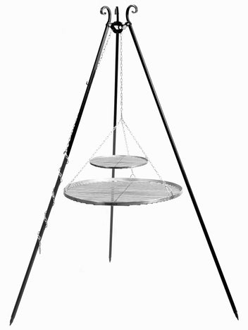 180 cm Tripod grilliteline & 2 grilliritilää 40cm + 80cm, SS