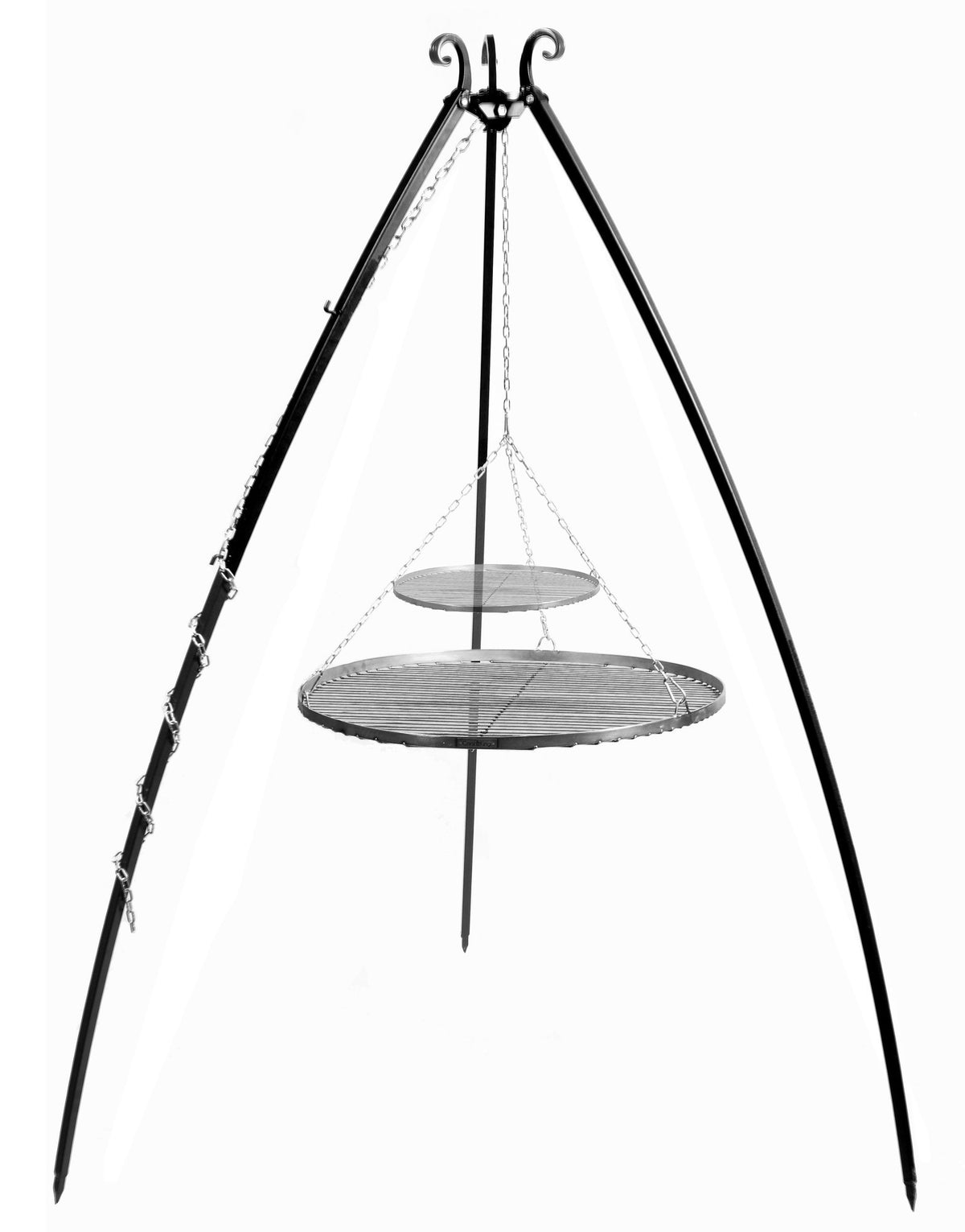 200 cm grillställ + 2 grillgaller 40 cm + 70 cm