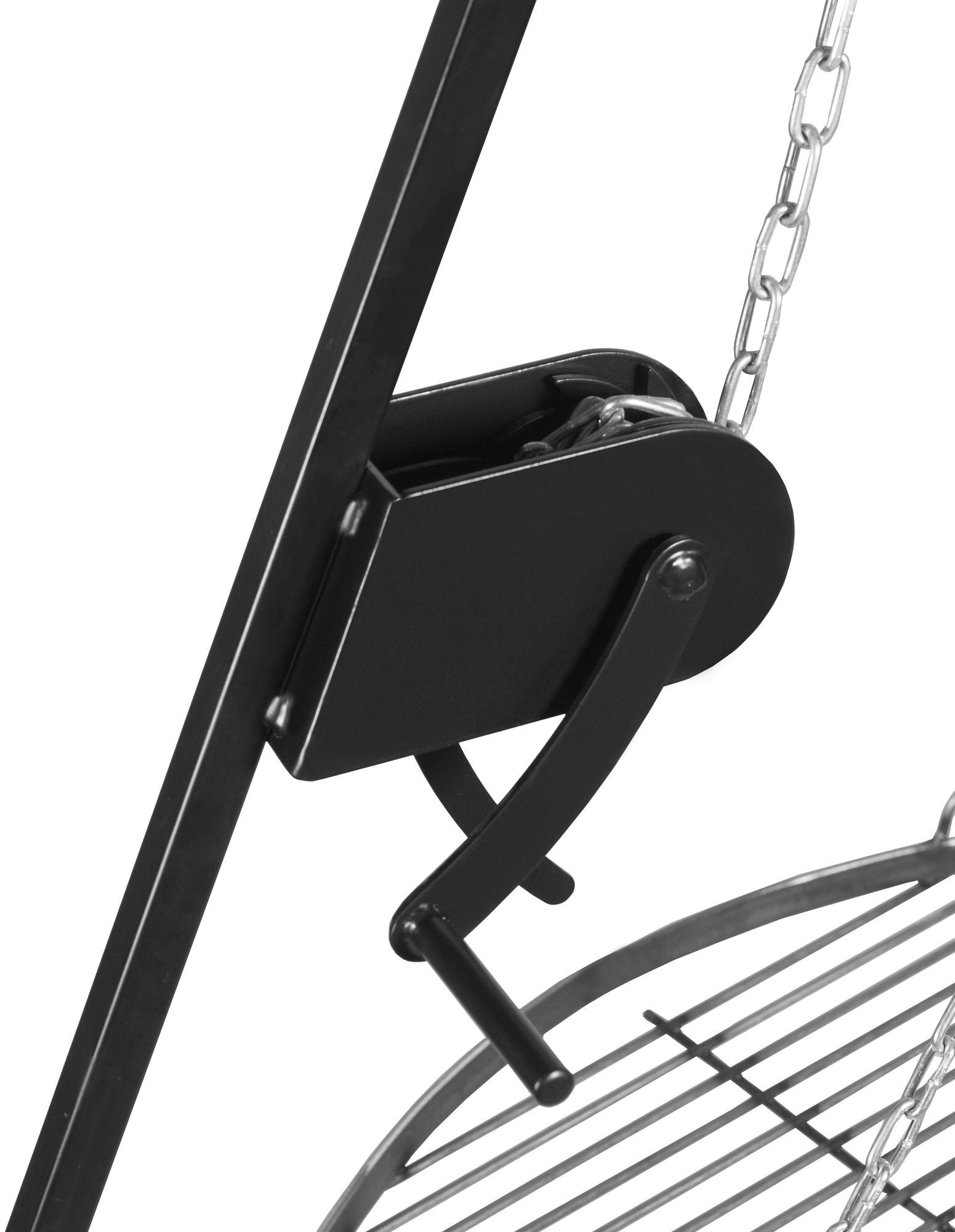 180 cm Teräs Grilliteline vinssillä + grilliritilä, 4 eri kokoa