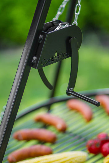 180 cm stålgrillställ med vinsch + RT-grillgaller, 4 olika storlekar