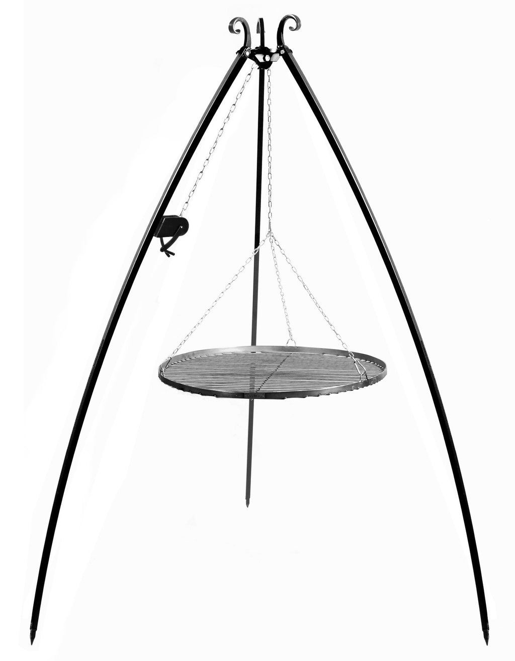200 cm stativgrillställ + grillgaller, 4 olika gallerstorlekar