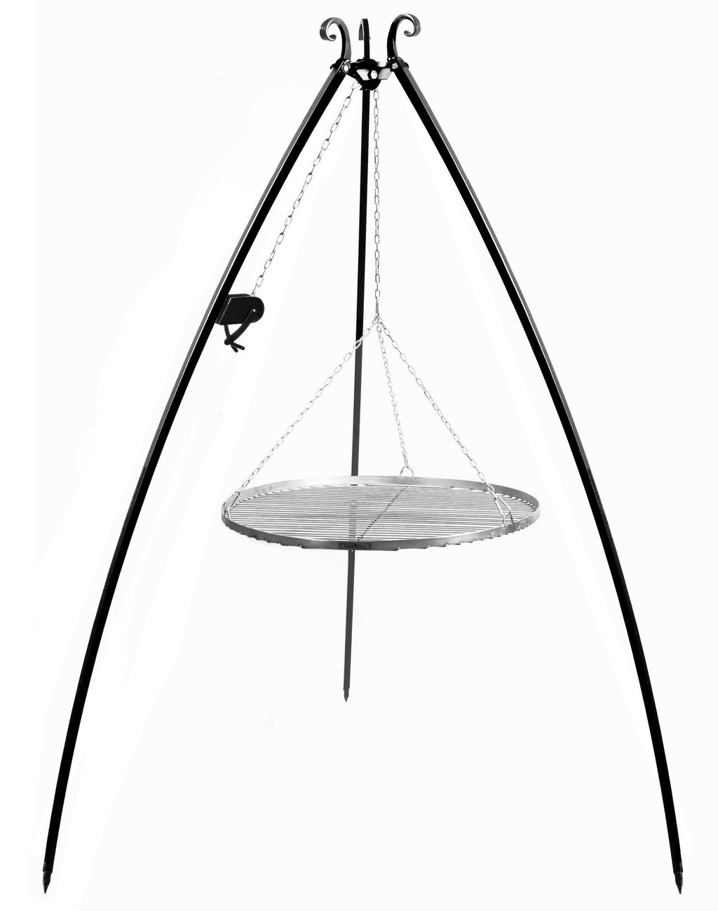 200 cm Teräs Grilliteline vinssillä + RT grilliritilä, 4 eri kokoa