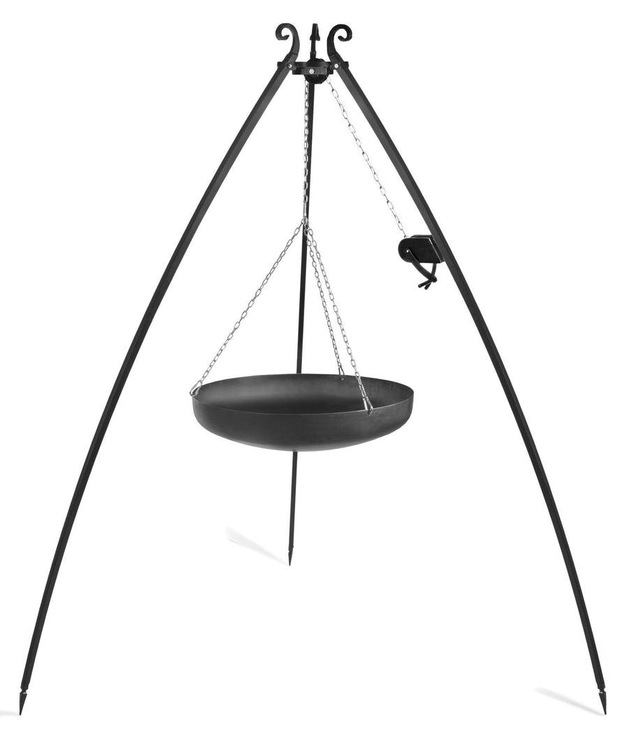 200 cm Teräs Grilliteline vinssillä + wokkipannu, 2 eri kokoa