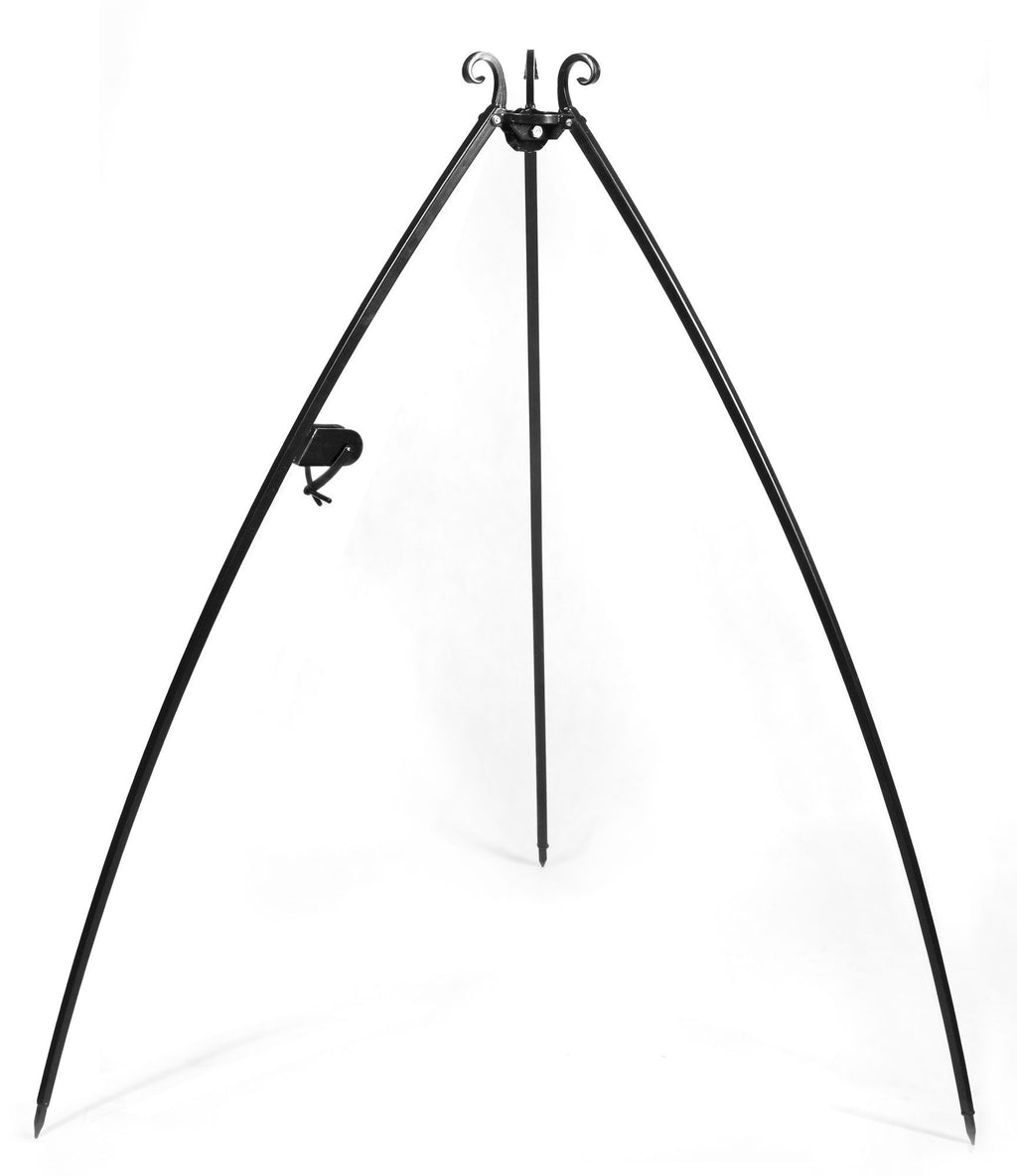 200 cm stålgrillgaller med vinsch + wokpanna, 2 olika storlekar