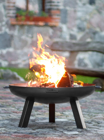 POLO utomhuseldstad, svart stål, 4 olika storlekar