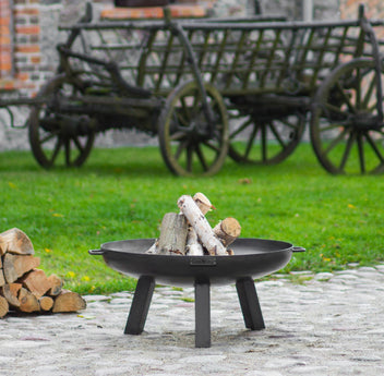 POLO utomhuseldstad, svart stål, 4 olika storlekar