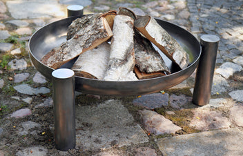 PALMA utomhuseldstad, svart stål, 3 olika storlekar