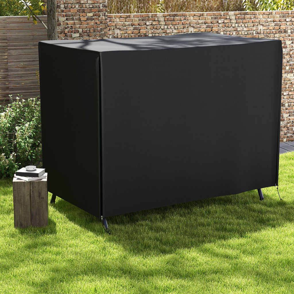 Vedenpitävä suojapeite isolle puutarhakeinulle, 600D Oxford, 205 x 124 x 164 cm, musta