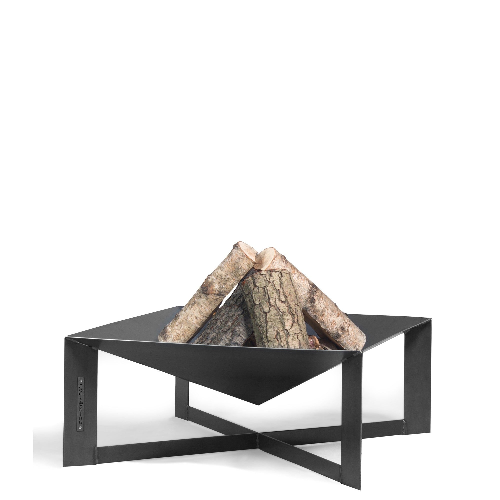 CUBA ulkotulisija musta teräs, 70 x 70 cm