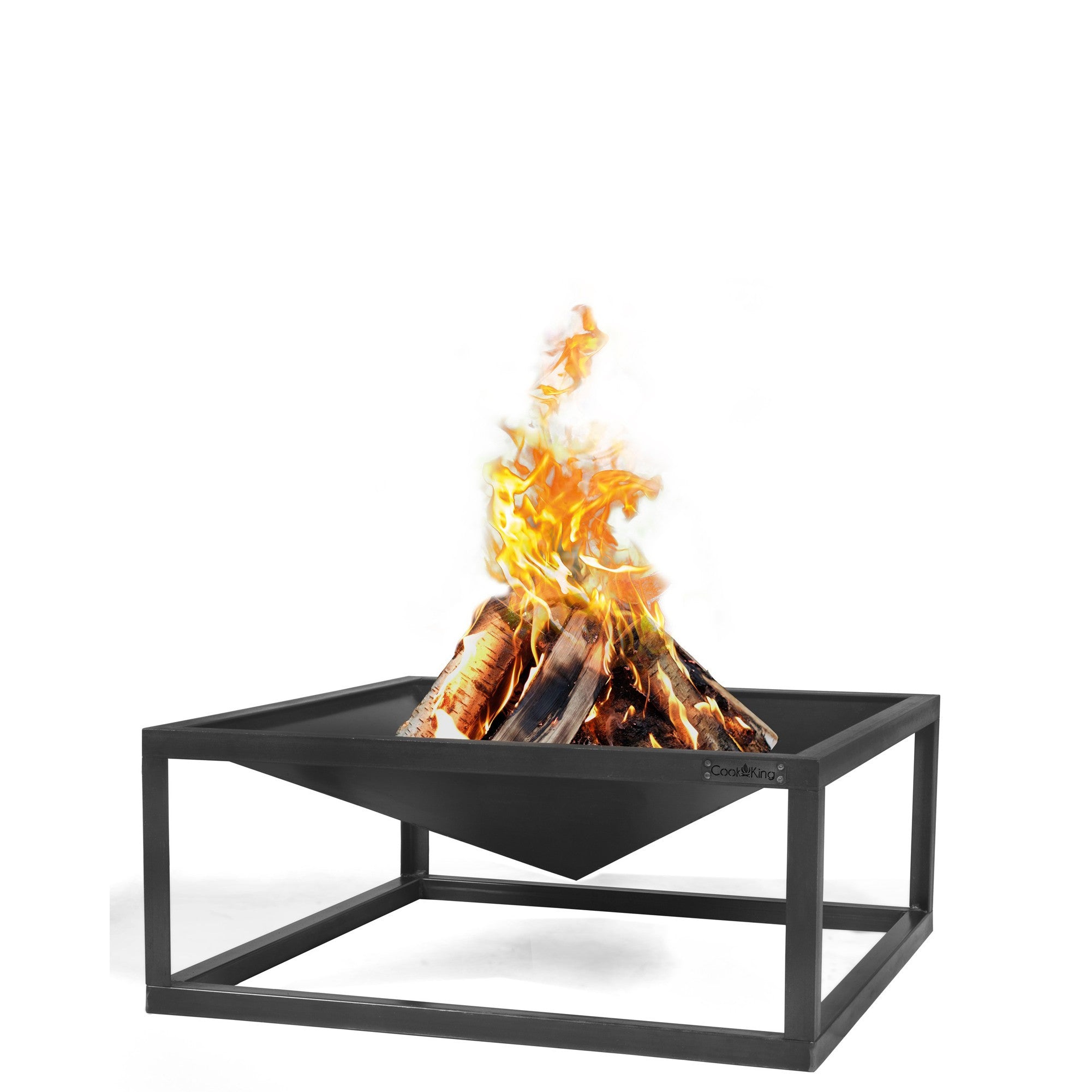 SQUARE ulkotulisija musta teräs, 70 x 70 cm