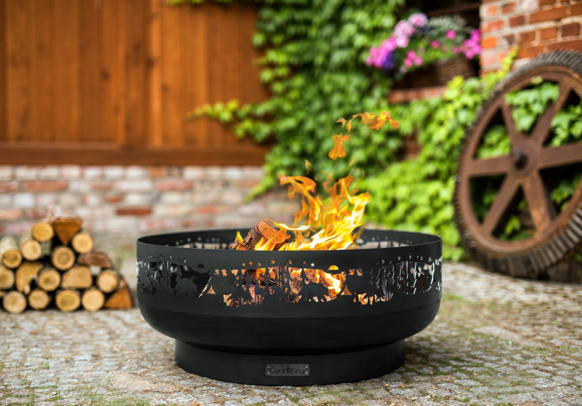 FOREST ulkotulisija musta teräs, 80 cm