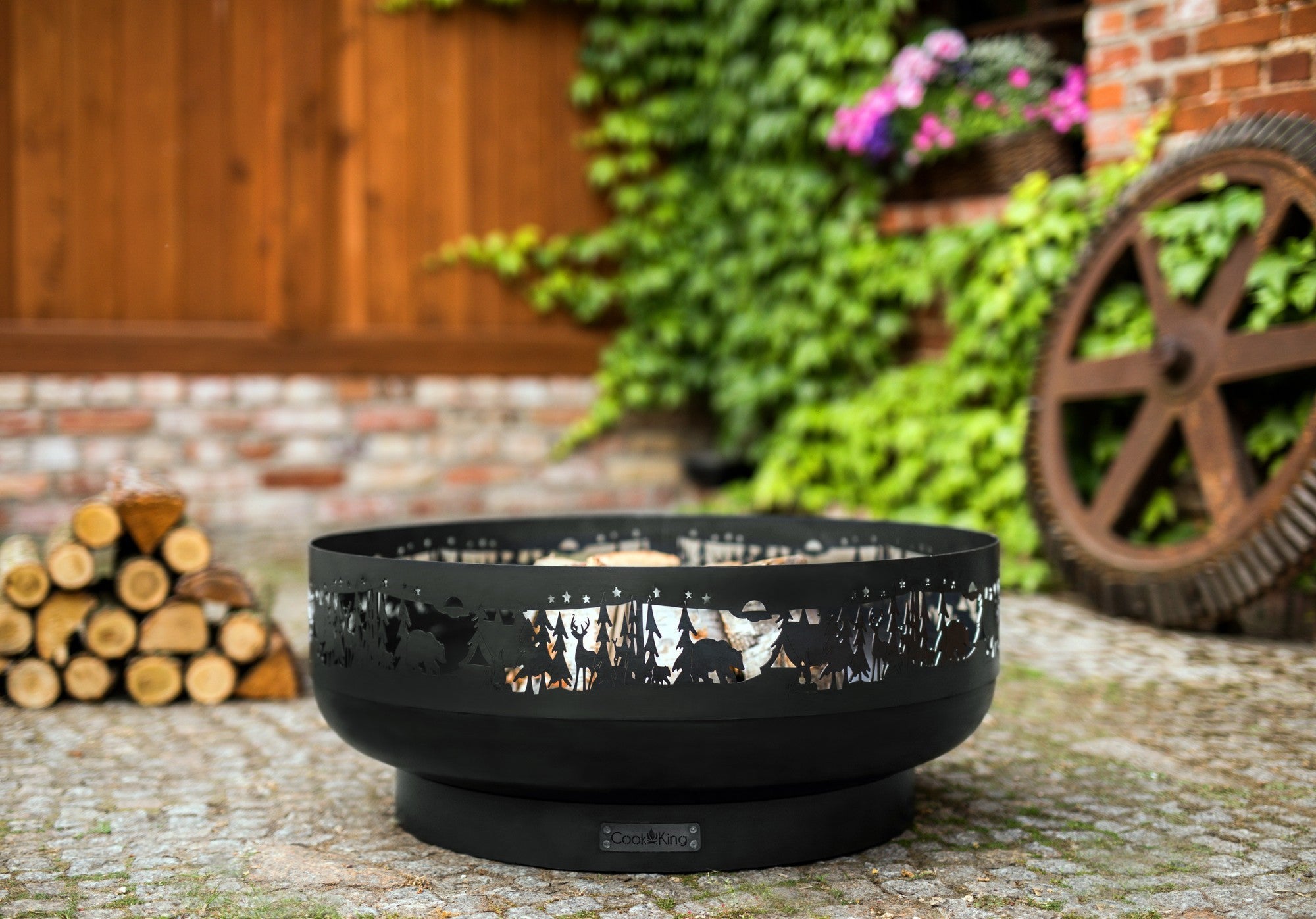 FOREST ulkotulisija musta teräs, 80 cm