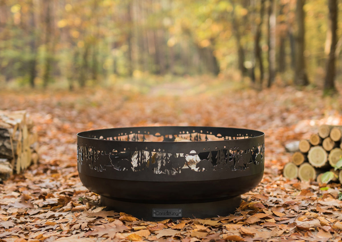 FOREST utomhuseldstad, svart stål, 80 cm