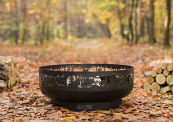 FOREST utomhuseldstad, svart stål, 80 cm