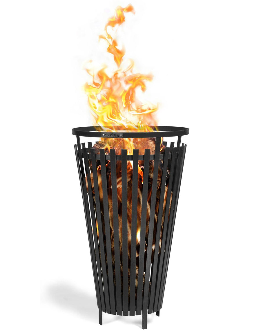 FLAME eldstad, svart stål, 45 x 76 cm