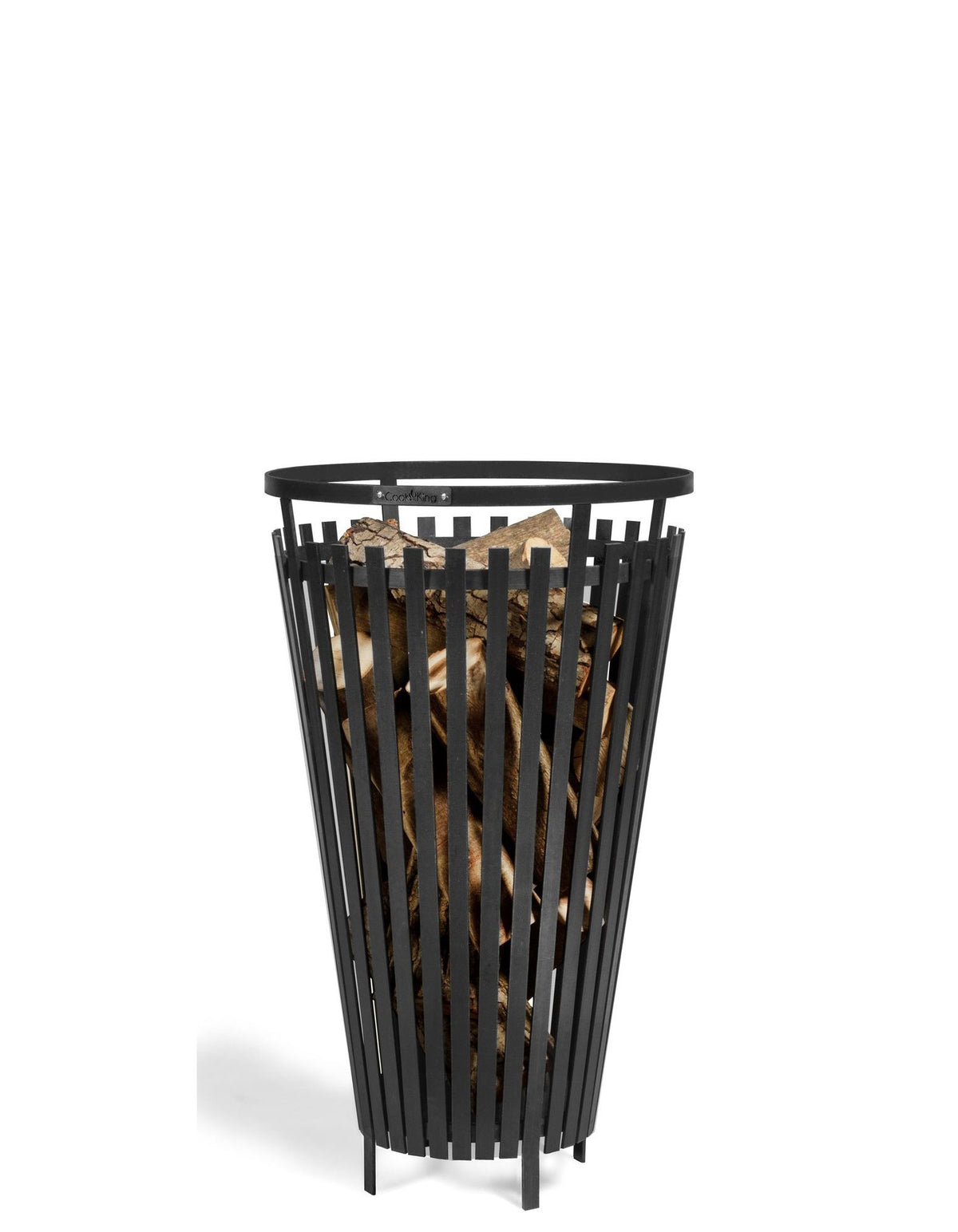 FLAME eldstad, svart stål, 45 x 76 cm