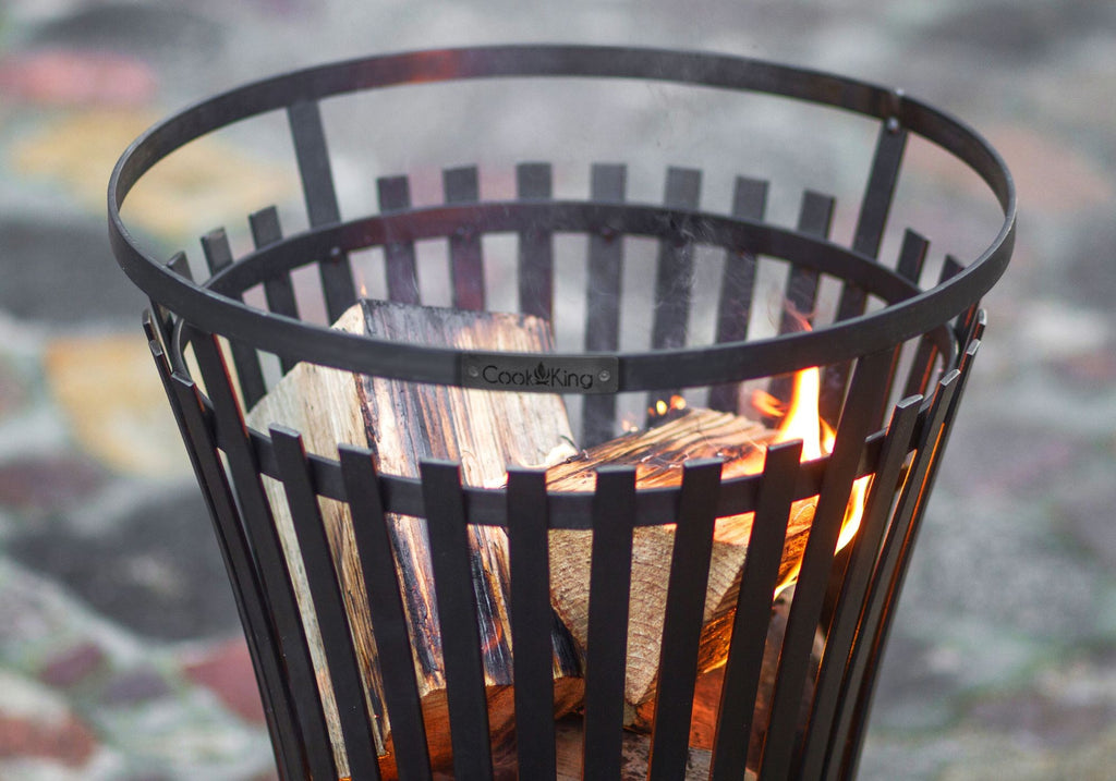 FLAME tulikori musta teräs, 45 x 76 cm