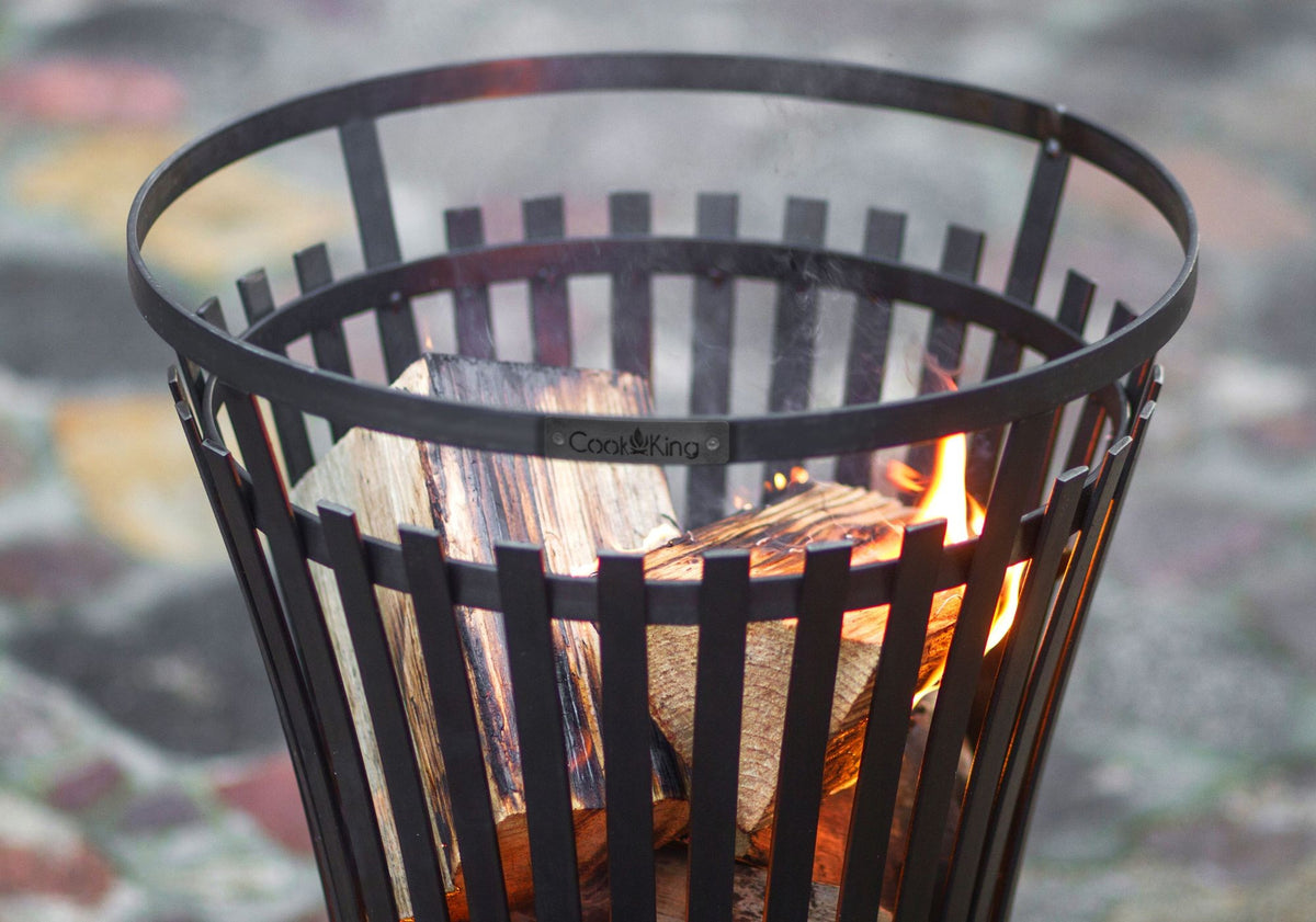 FLAME eldstad, svart stål, 45 x 76 cm