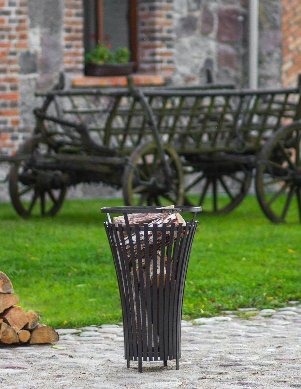 FLAME tulikori musta teräs, 45 x 76 cm