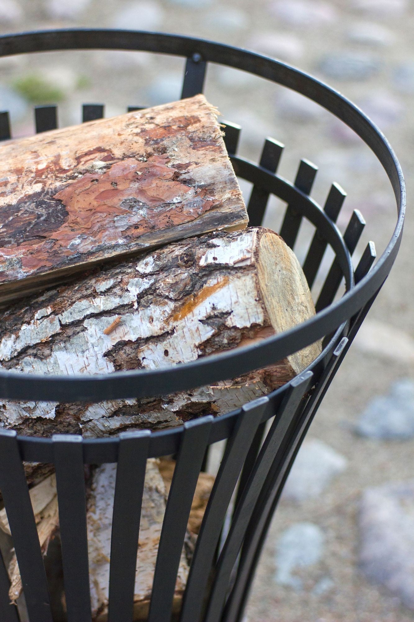 FLAME tulikori musta teräs, 45 x 76 cm