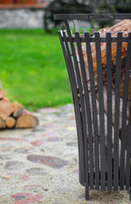 FLAME tulikori musta teräs, 45 x 76 cm