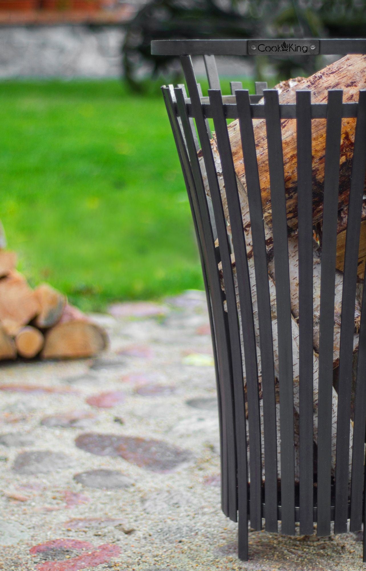 FLAME tulikori musta teräs, 45 x 76 cm