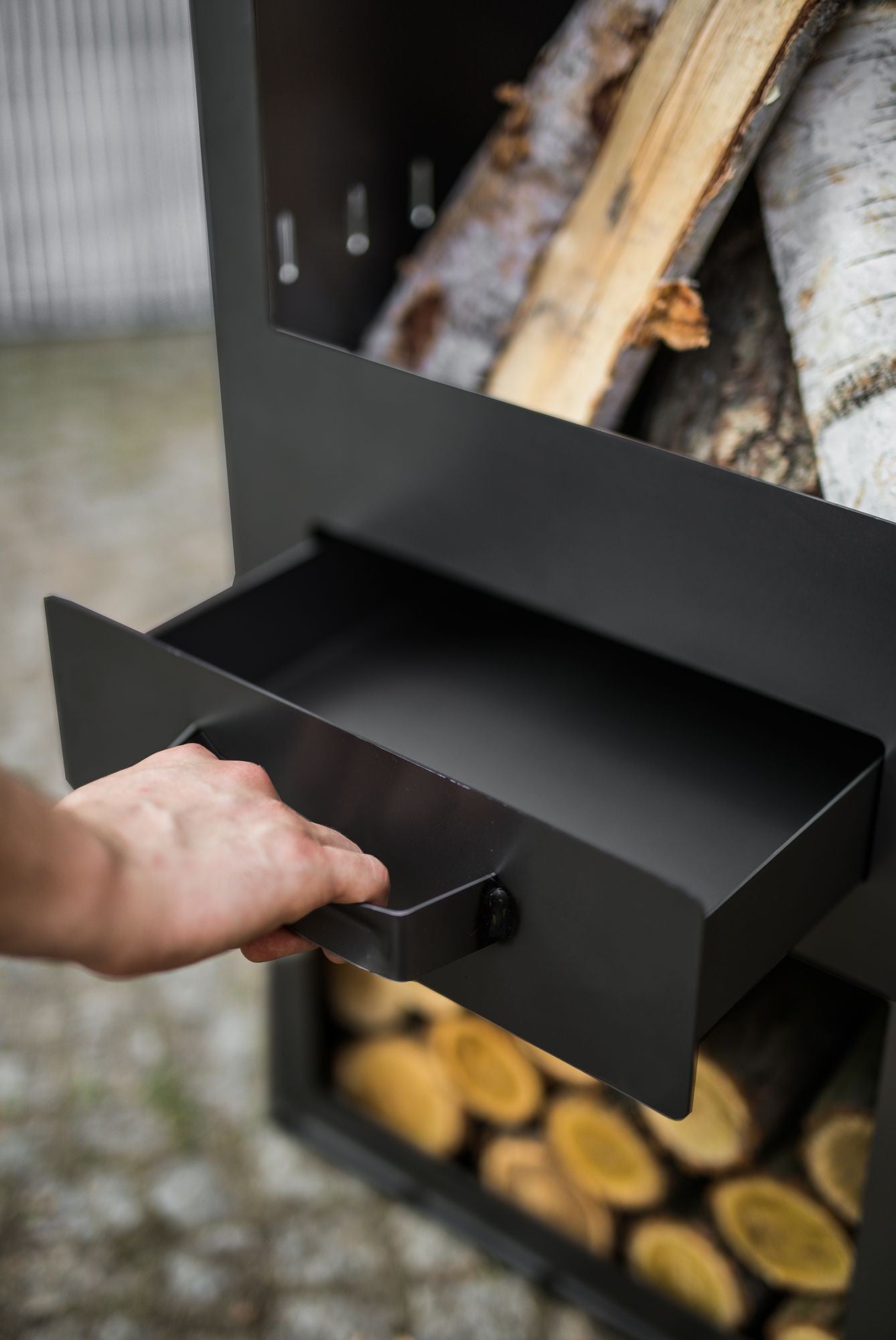 ROSA ulkotakka, musta 150 x 40 cm