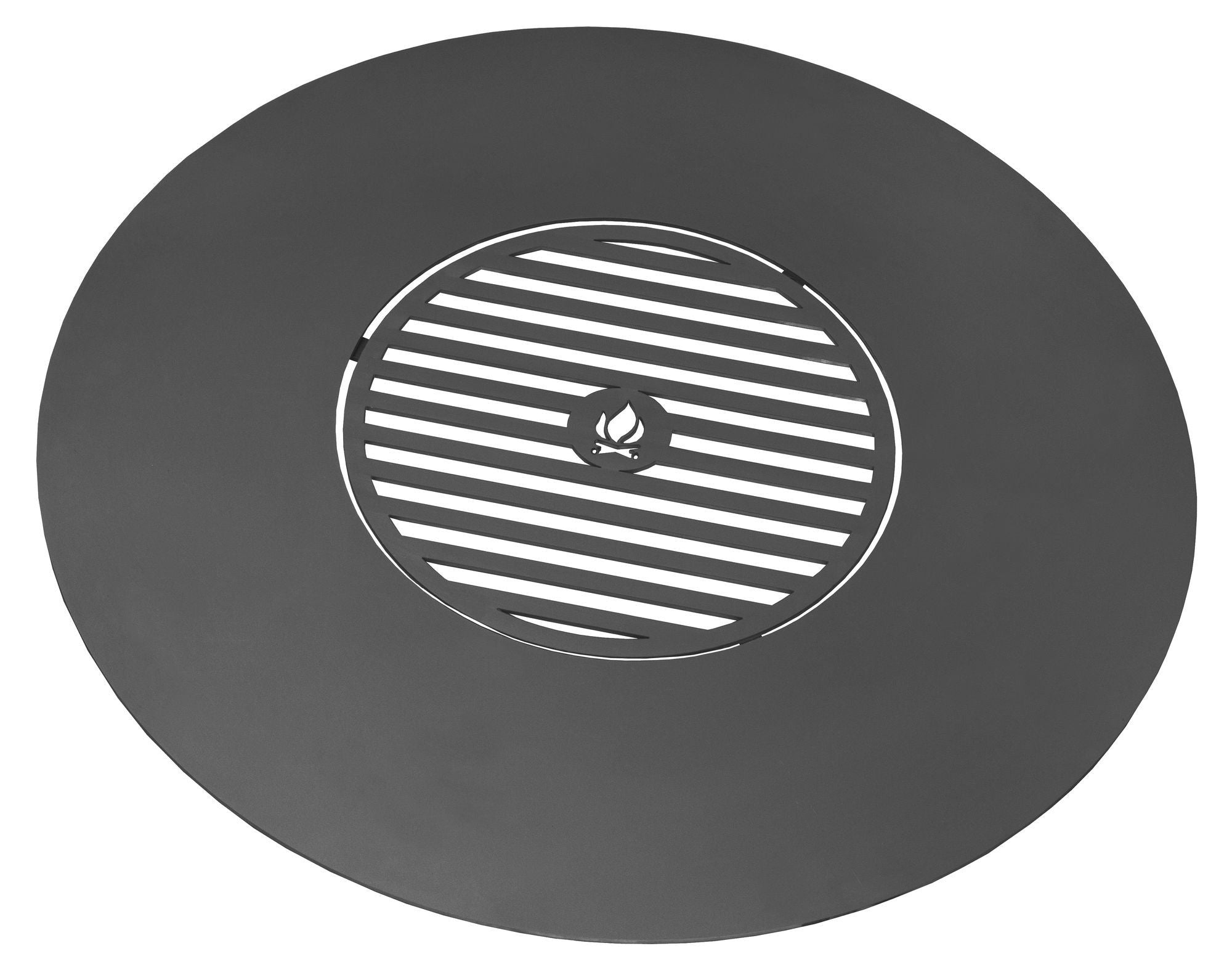 Teräksinen Grillialusta ritilällä ulkotulisijaan, 2 eri kokoa