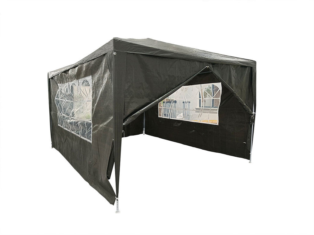 POHJOLA GARDEN Juhlateltta / Paviljonki irrotettavilla sivuilla 3x4m PE, harmaa