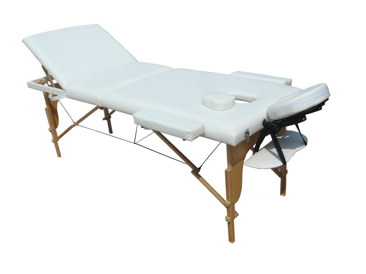 Massagebänk 195 x 68 cm – 3 zoner, 5 cm stoppning, bärväska