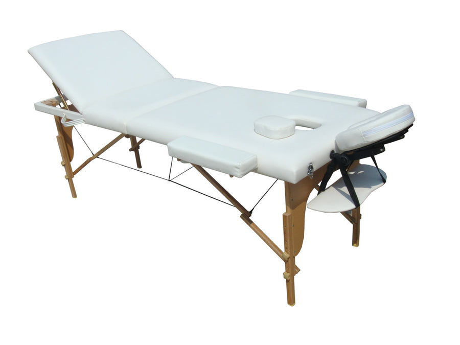 Massagebänk 195 x 68 cm – 3 zoner, 5 cm stoppning, bärväska
