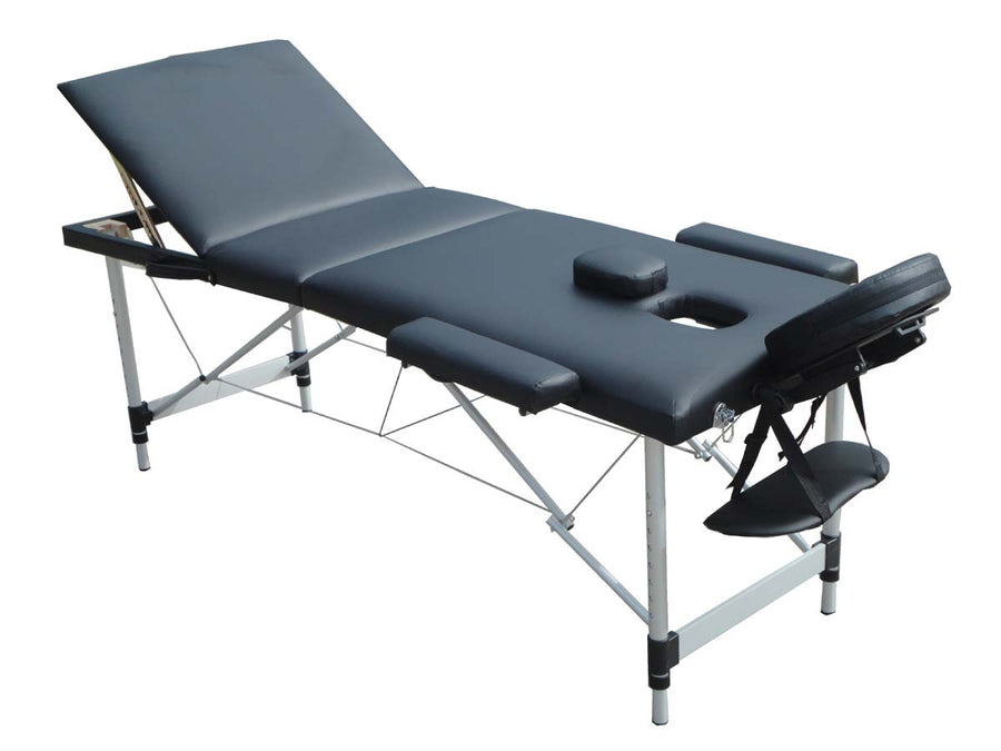 Massagebänk 195 x 70 cm – 3 zoner, 5 cm stoppning, aluminiumram