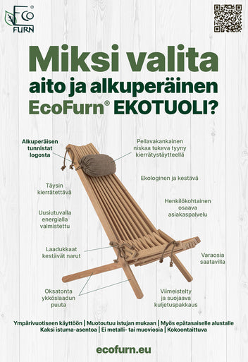 Puutarhatuoli EcoFurn Ekotuoli Koivu Ruskea