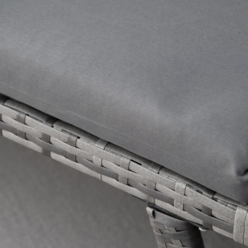 Ulkosohva 2-istuttava taitettavilla käsinojilla, Harmaa