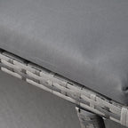 Ulkosohva 2-istuttava taitettavilla käsinojilla, Harmaa