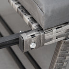 Ulkosohva 2-istuttava taitettavilla käsinojilla, Harmaa