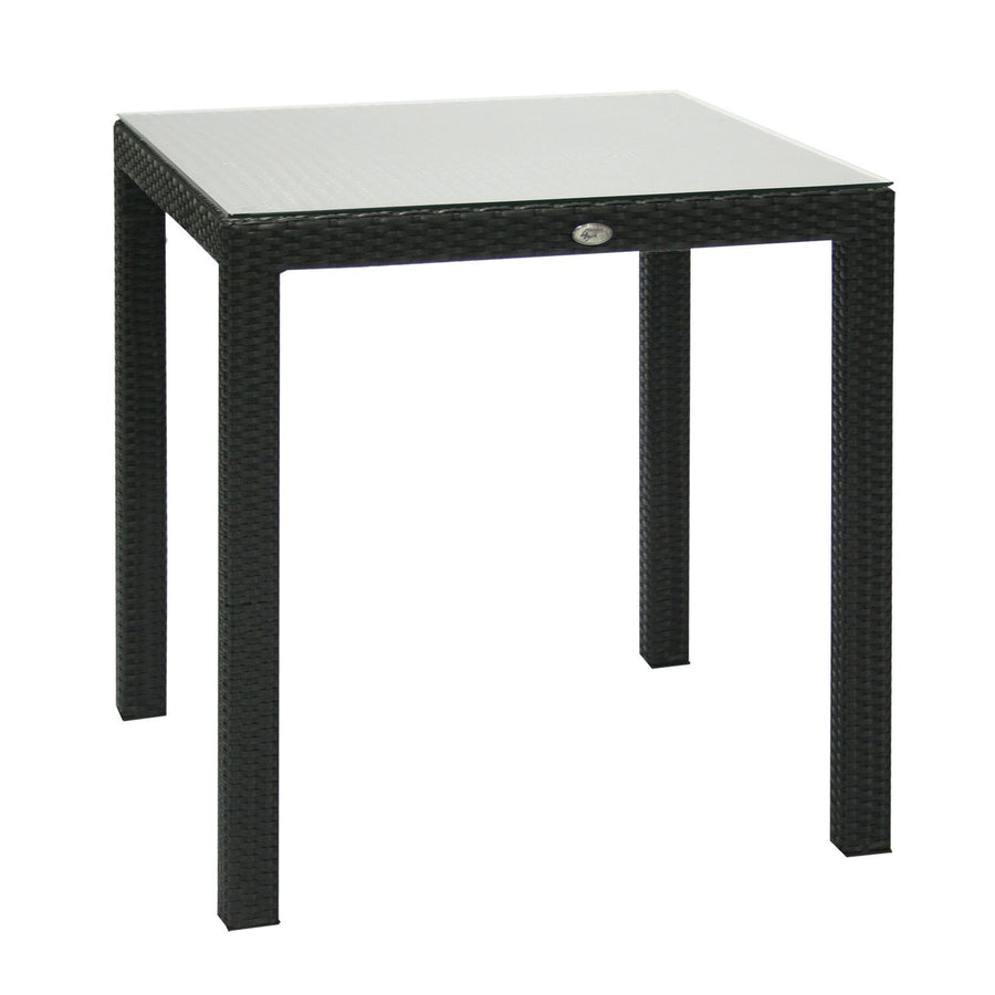 WICKER trädgårdsmöbelset 4+1, svart