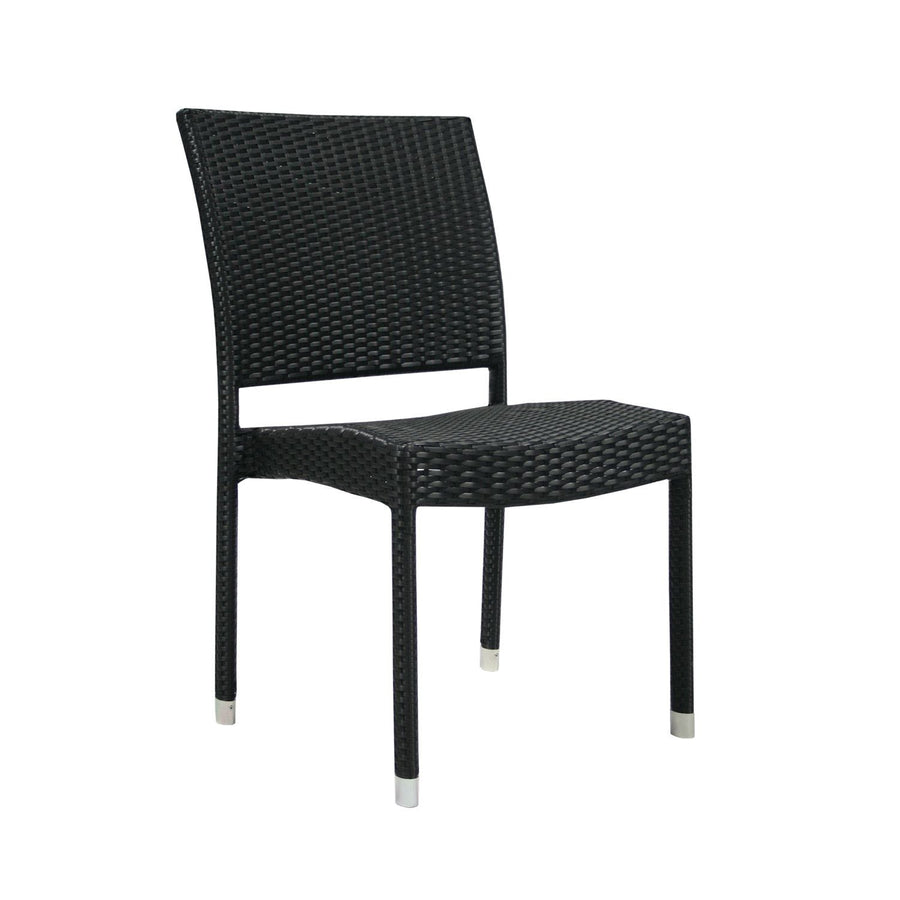 WICKER trädgårdsmöbelset 4+1, svart